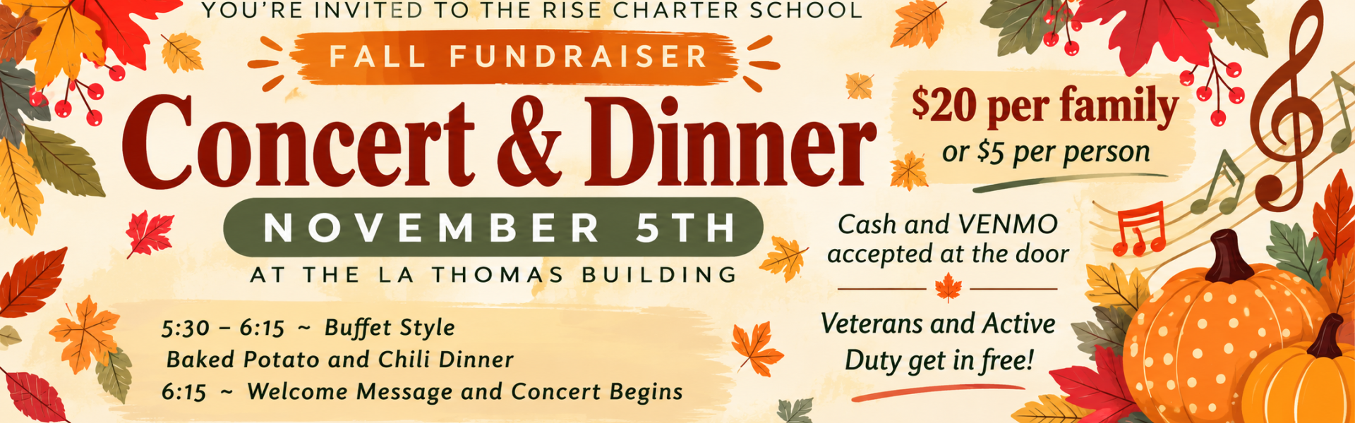 Fall Dinner/Concert- Please come!