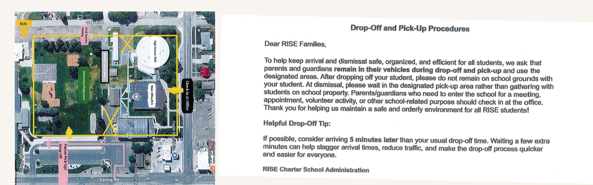 Parent Drop Off/ Pick Up