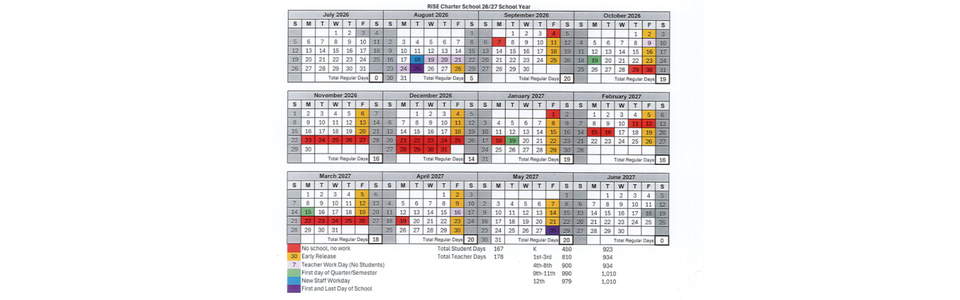26-27 Instructional Calendar