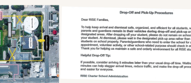 Parent Drop Off/ Pick Up